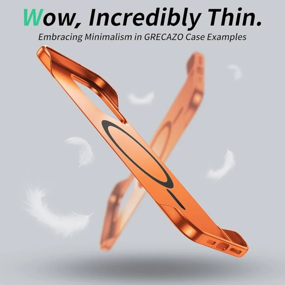Magnetic Ultra Thin Frosted Designed for iPhone 15 Pro Max Frameless Case 6.7